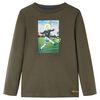 T-shirt enfants &agrave; manches longues kaki 104
