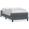 vidaXL Sommier &agrave; lattes de lit et matelas gris fonc&eacute; 100x220cm velours