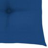 vidaXL Chaises de jardin avec coussins bleu lot de 6 Bois teck massif