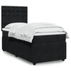 vidaXL Sommier &agrave; lattes de lit et matelas Noir 80x200 cm Velours