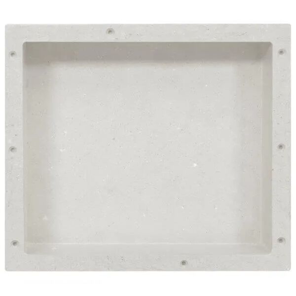 vidaXL Niche de douche blanc mat 41x36x10 cm
