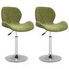 vidaXL Chaises pivotantes &agrave; manger lot de 2 Vert clair Velours