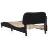 vidaXL Cadre de lit sans matelas Hvar noir 80x200 cm similicuir