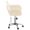 vidaXL Chaise pivotante de salle &agrave; manger Cr&egrave;me Velours