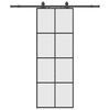 vidaXL Porte coulissante kit de quincaillerie noir 76x205 cm verre ESG