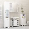 vidaXL Armoire de salle de bain Blanc brillant Bois d’ingénierie