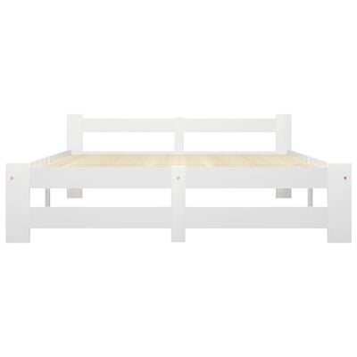 vidaXL Cadre de lit sans matelas blanc bois de pin massif 120x200 cm