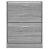 vidaXL Armoire &agrave; chaussures Sonoma gris 59x17x81 cm Bois d'ing&eacute;nierie