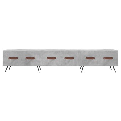 vidaXL Meuble TV gris béton 150x36x30 cm bois d'ingénierie