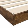 vidaXL Cadre de lit sur&eacute;lev&eacute; Ch&ecirc;ne fum&eacute; 90 x 200 cm Bois d'ing&eacute;nierie