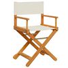 vidaXL Chaises de r&eacute;alisateur pliables lot de 2 blanc cr&egrave;me tissu