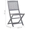 vidaXL Ensemble &agrave; manger de jardin 7 pcs Bois d'acacia massif Gris