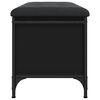 vidaXL Banc de rangement noir 82x42x45 cm bois d'ingénierie