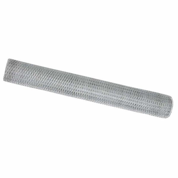 vidaXL Cl&ocirc;ture hexagonale Argent&eacute; 1 x 50 m Acier galvanis&eacute;