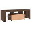 vidaXL Meuble TV avec lumi&egrave;res LED ch&ecirc;ne marron 120x35x40 cm