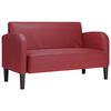 vidaXL Canap&eacute; causeuse rouge bordeaux 110 cm similicuir