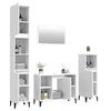 vidaXL Ensemble de meubles de salle de bain 4 pcs blanc brillant