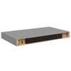 vidaXL &Eacute;tag&egrave;res murales flottantes 2 pcs Gris 40x23x3,8 cm MDF