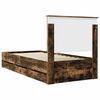 vidaXL Cadre de lit avec tiroir Ch&ecirc;ne fum&eacute; 90 x 190 cm Bois Ing&eacute;nierie