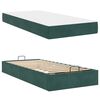 vidaXL Cadre de lit avec matelas Vert foncé 90 x 200 cm Velours