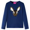 T-shirt enfants &agrave; manches longues bleu marine 140