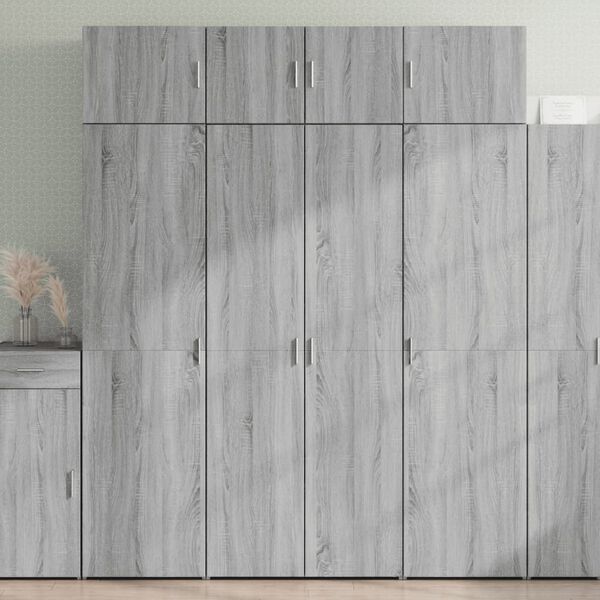 vidaXL Armoire de rangement sonoma gris 80x42,5x225 cm