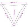 vidaXL Voile d'ombrage gris clair 4x4x4 m 100% polyester oxford