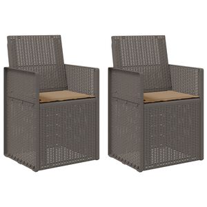 vidaXL Chaises de jardin salle &agrave; manger 2 pc Gris clair et Taupe PP