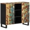 vidaXL Buffet avec 2 portes 90x33x75 cm bois massif de r&eacute;cup&eacute;ration