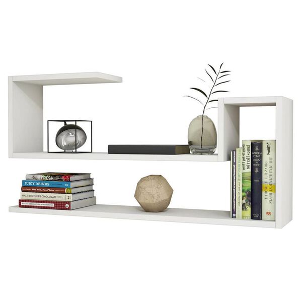 Homemania &Eacute;tag&egrave;re murale Airy 100x22x50 cm Blanc