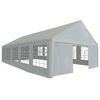 vidaXL Tente de rangement PE 5 x 10 m Gris