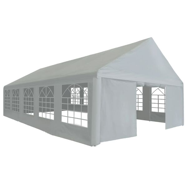 vidaXL Tente de rangement PE 5 x 10 m Gris