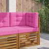 vidaXL Coussin de canap&eacute; d'ext&eacute;rieur 3 pcs Rose Polyester
