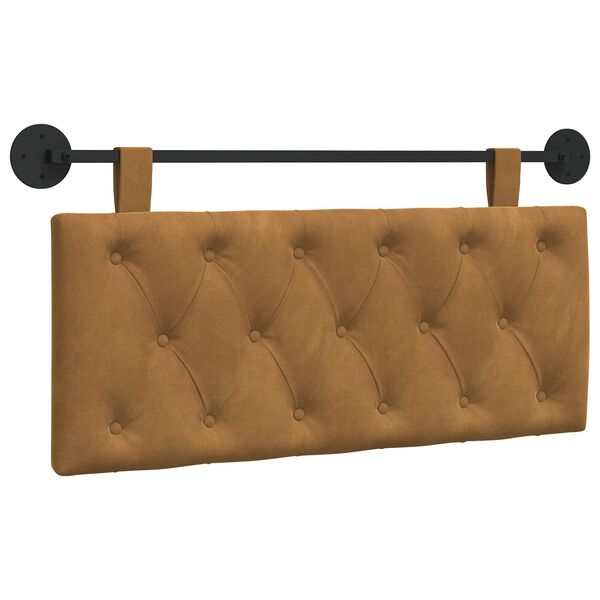 vidaXL T&ecirc;te de lit suspendue Marron 110 x 55 x 7 cm Velours