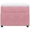 vidaXL Sommier &agrave; lattes de lit avec matelas Rose 90x200 cm Velours