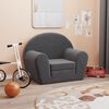 vidaXL Canap&eacute;-lit pour enfants Anthracite Peluche douce