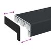 vidaXL Appui de fen&ecirc;tre Anthracite avec grain de bois PVC