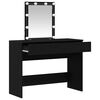vidaXL Table de Toilette avec tiroir Ch&ecirc;ne noir 100 x 40 x 130 cm