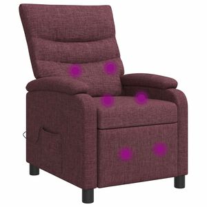 vidaXL Fauteuil de massage inclinable Pourpre Tissu