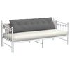 vidaXL Coussin de Dos Gris fonc&eacute; 180 x 50 cm Tissu en microfibre