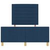 vidaXL Cadre de lit avec t&ecirc;te de lit Bleu 140 x 190 cm tissu