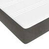 vidaXL Matelas de lit à ressorts ensachés Gris foncé 180x200x20 cm