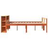 vidaXL Lit biblioth&egrave;que sans matelas cire marron 140x190cm bois massif