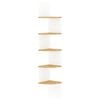vidaXL &Eacute;tag&egrave;re d'angle murale blanc et ch&ecirc;ne sonoma 19x19x123 cm
