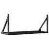 vidaXL &Eacute;tag&egrave;res murales 2 pcs noir 60x25x25,5 cm bois d'ing&eacute;nierie