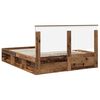 vidaXL Cadre de lit Bois ancien 160 x 200 cm Bois de pin massif