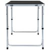 vidaXL Table pliable de camping Gris Aluminium 120x60 cm