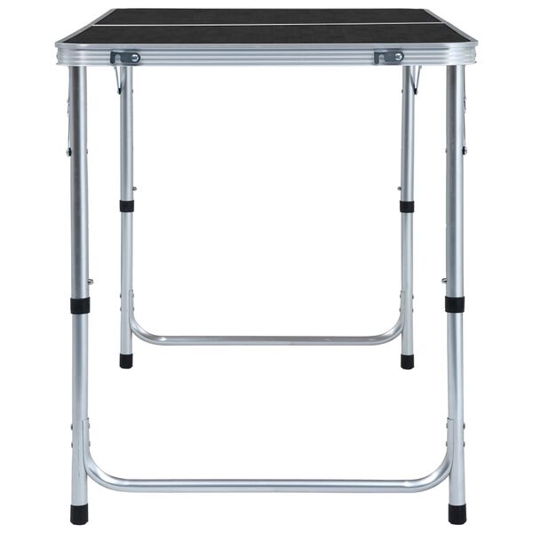 vidaXL Table pliable de camping Gris Aluminium 120x60 cm