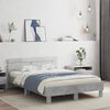 vidaXL Cadre de lit avec LED sans matelas gris b&eacute;ton 120x190 cm