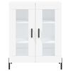 vidaXL Buffet haut Blanc 69,5x34x180 cm Bois d'ing&eacute;nierie